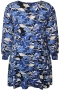 ZHENZI bloem print v-hals jurk | 2010265855M=46-48&nbsp;