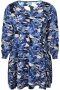 ZHENZI bloem print v-hals jurk | 2010265855M=46-48&nbsp;