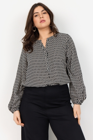 Wasabi eco blouse tuniek print | W10539BLAC/COMBM=46-48&nbsp;