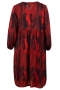 Gozzip jurk met warm rode print | G256047scarM=46/48&nbsp;