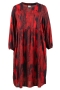 Gozzip jurk met warm rode print | G256047scarM=46/48&nbsp;