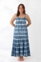 Bagoes Lange Jurk streep | B005015blue/whit1 maat&nbsp;