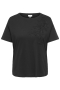 ONLY eco T-shirt Broderie en Parels | 15368849BLAC/BOBEM=46/48&nbsp;