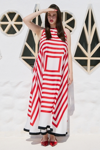 Mat Fashion jurk | 85017074REDS=44-46&nbsp;