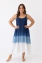 Bagoes jurk straps blue | B005017blue/whit1 maat&nbsp;