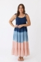 Bagoes jurk straps Dipdye | B005033blue/pink1 maat&nbsp;