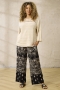 ZHENZI wijde broek randdessin print | 201291BLACS=42-44&nbsp;
