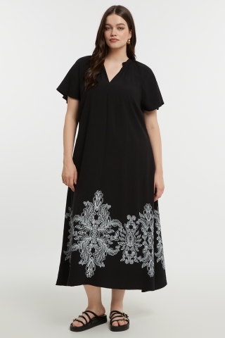 Mat fashion jurk | 85017091BLACS=44-46&nbsp;