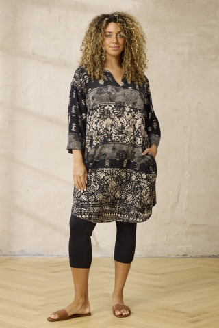 ZHENZI tuniek 3/4 mouw | 201290BLACS=42-44&nbsp;