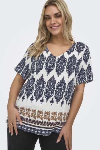 ONLY shirt Eco korte mouw v-hals | 15372136FUPI/SUGE46&nbsp;