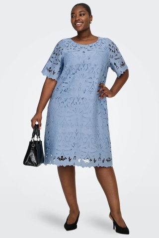 ONLY jurk korte mouw kant | 15373735FDEN46&nbsp;