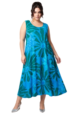 Luna jurk lois ronde hals | lois07blue/gree44-52&nbsp;