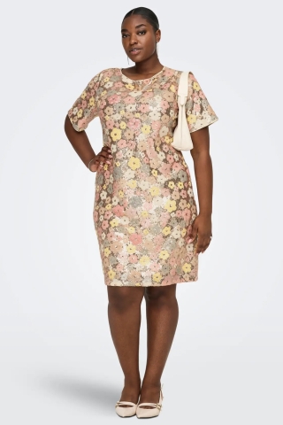 ONLY midi jurk korte mouw | 15373602SUNL/FLSEM=46/48&nbsp;