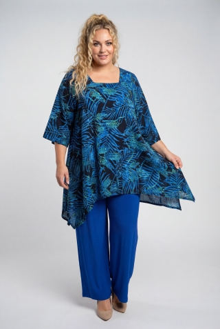 Luna tuniek Birgit String 33 | birgit5433blue/palm46-60 big&nbsp;