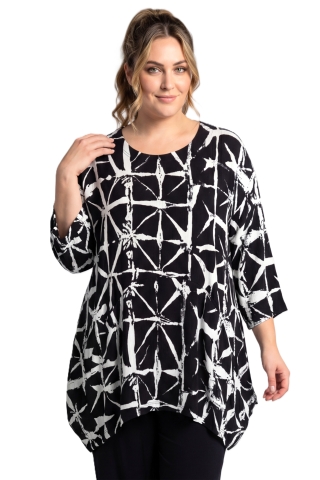 Luna tuniek Loes 06 | loes5464blac/whit42-52 one&nbsp;