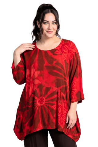 Luna tuniek Loes 11 | loes5469red/brow42-52 one&nbsp;