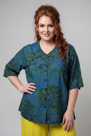 Luna blouse Dallas 14 | dallas5412blue/gras42-52 one&nbsp;
