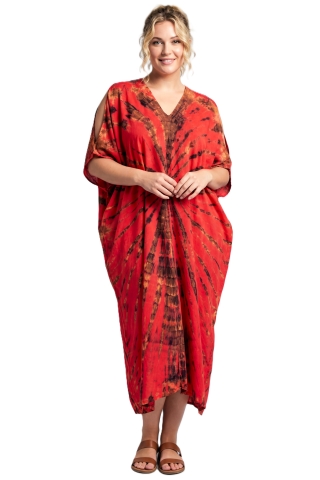 Luna kaftan jurk Niva 07 | niva5489red46-60 big&nbsp;