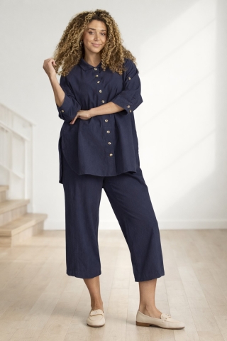 ZHENZI blouse Amin | 201217NAVYM=46-48&nbsp;