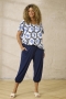 ZHENZI blouse korte mouw | 201273NAVYL=50-52&nbsp;