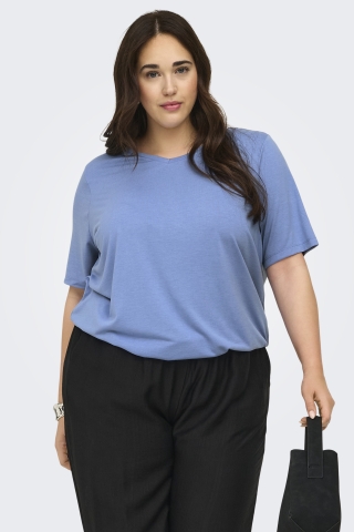 ONLY t-shirt Coral v-hals | 15376347RASPM=46/48&nbsp;