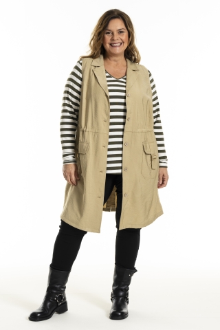 Gozzip jas Mouna waistcoat | G254053sandM=46/48&nbsp;