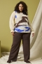 ZHENZI broek Mya wijd jersey | 201442NAVYM=46-48&nbsp;