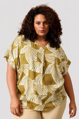ZHENZI blouse Keira korte mouw | 2014526565M=46-48&nbsp;
