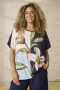 ZHENZI shirt bloemen print | 201280NAVYM=46-48&nbsp;