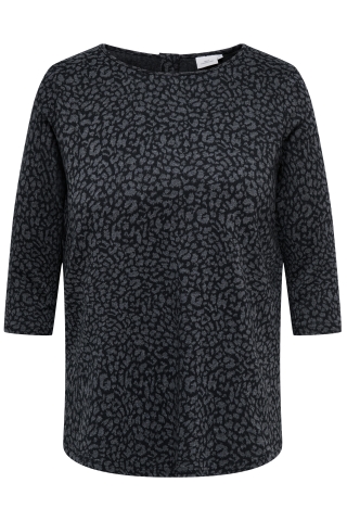 ONLY streep blouse met hartjes 3/4 m | 15381352BLAC/GMLEM=46/48&nbsp;