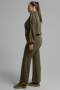 Mat fashion broek flared zijbies | 86012030KHAKS=44-46&nbsp;