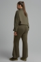 Mat fashion broek flared zijbies | 86012030KHAKS=44-46&nbsp;