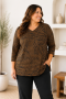 ZHENZI shirt streep met opdruk | 201506BLACM=46-48&nbsp;