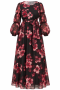 Curviss jurk voile aparte mouw | 92909redS=46&nbsp;