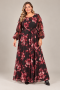 Curviss jurk voile aparte mouw | 92909redS=46&nbsp;