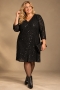 ONLY midi jurk pailletten | 15384246BLAC/BLSEM=46/48&nbsp;