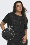 ONLY top 2/4 mouw pailletten | 15385566BLAC/BLSEM=46/48&nbsp;