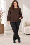 Vanting viscose shirt kant detail | V9904browS=42/44&nbsp;