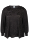 ZHENZI glitter blouse lange mouw | 201585BLACM=46-48&nbsp;