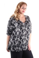 Blouse Intake Luna Serena kort print