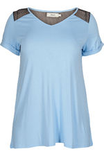 Shirt Zizzi v hals gaas detail