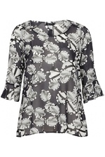 Sempre Piu blouse voile print